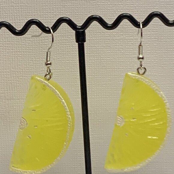Lemon Earring, Fruit Jewelry, Citrus Earring, Gift Idea, Funny Food Earrings - Picture 8 of 9